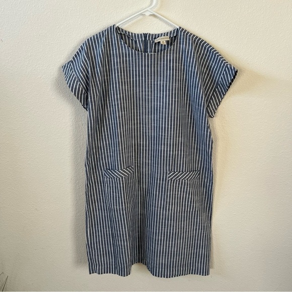 Appleseed’s Blue and White Striped Easy Loose Fit Dress Size 16 - Picture 3 of 12